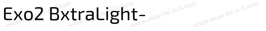 Exo2 BxtraLight字体转换